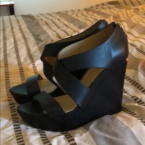 Michael Kors platform style heels, black. Size 7.5